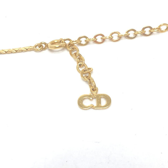 Dior Necklace metal gold 3P pearl Women Used Authentic