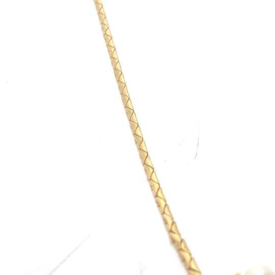 Dior Necklace metal gold 3P pearl Women Used Authentic