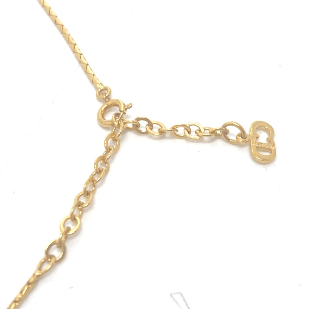 Dior Necklace metal gold 3P pearl Women Used Authentic