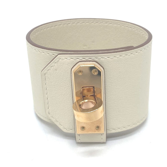 HERMES Bangle Swift White Rose Gold kelly twist gm Women Used Authentic