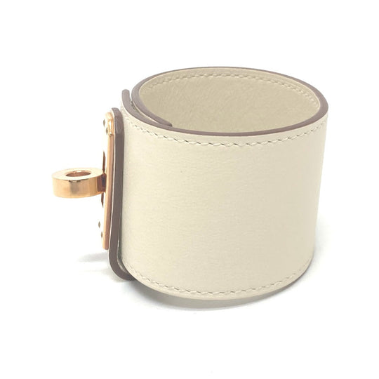 HERMES Bangle Swift White Rose Gold kelly twist gm Women Used Authentic