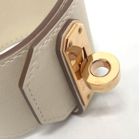 HERMES Bangle Swift White Rose Gold kelly twist gm Women Used Authentic