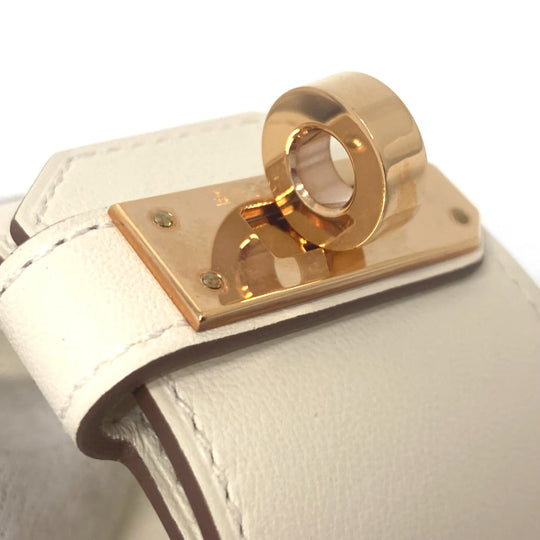 HERMES Bangle Swift White Rose Gold kelly twist gm Women Used Authentic