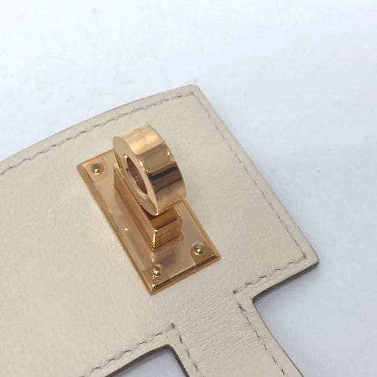 HERMES Bangle Swift White Rose Gold kelly twist gm Women Used Authentic