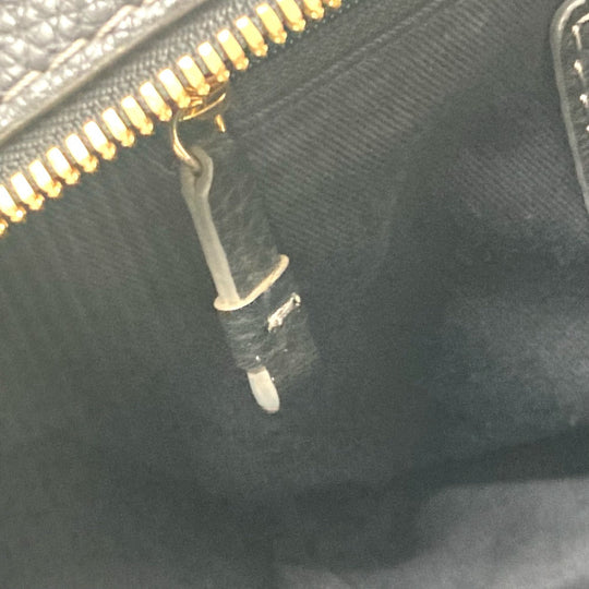 LOEWE Tote Bag Canvas / leather black anagram Women Used Authentic