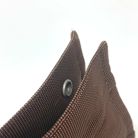 HERMES Tote Bag canvas Brown Her LineTote MM Women Used Authentic