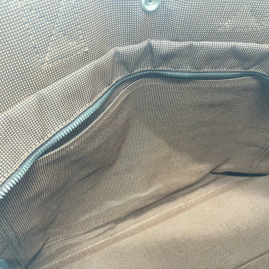 HERMES Tote Bag canvas Brown Her LineTote MM Women Used Authentic