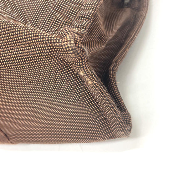HERMES Tote Bag canvas Brown Her LineTote MM Women Used Authentic