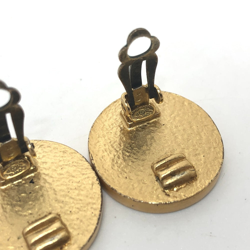 CHANEL Earring metal Red x gold 01P COCO Mark Women Used Authentic