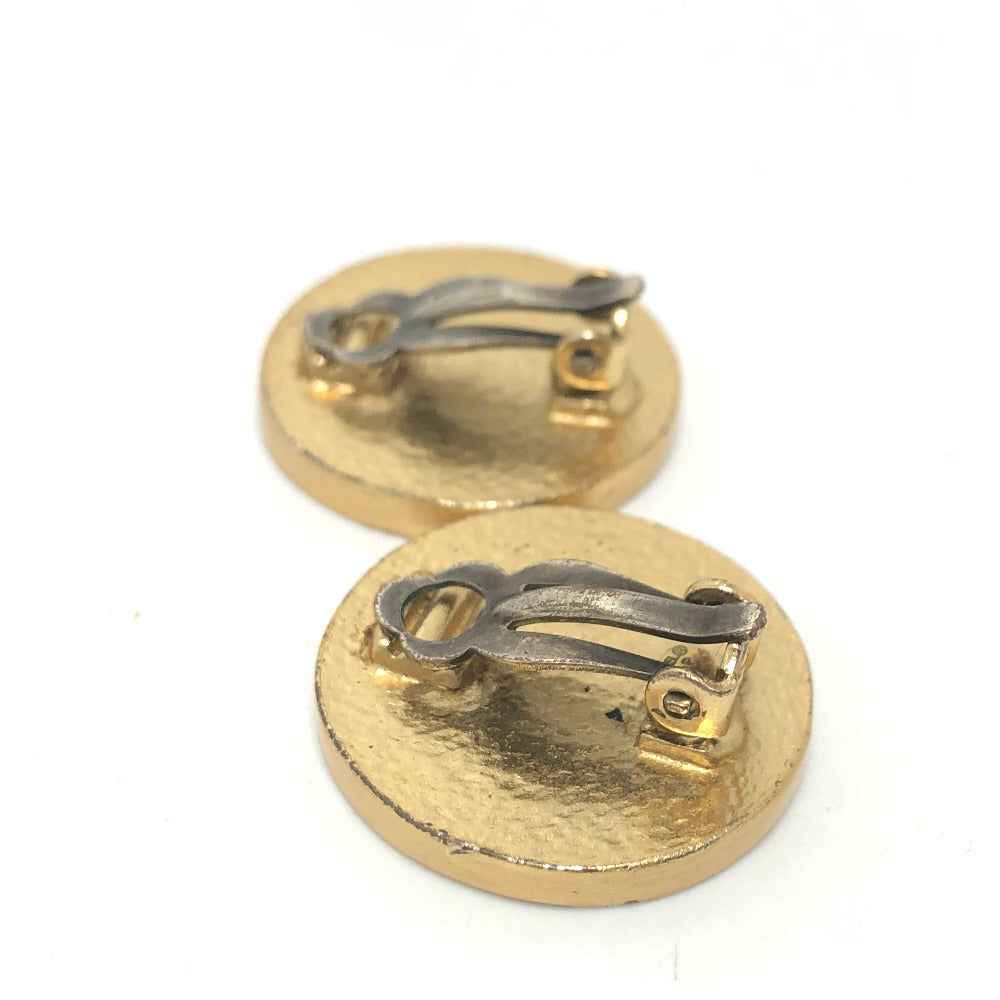 CHANEL Earring metal Red x gold 01P COCO Mark Women Used Authentic