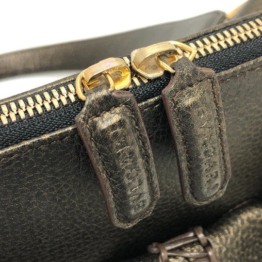 BVLGARI Tote Bag leather bronze Leoni Women Used Authentic