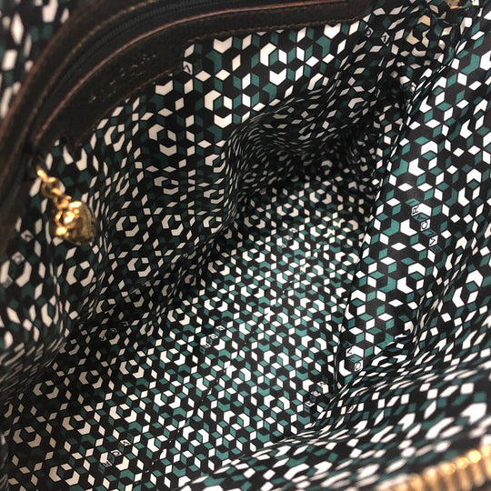 BVLGARI Tote Bag leather bronze Leoni Women Used Authentic