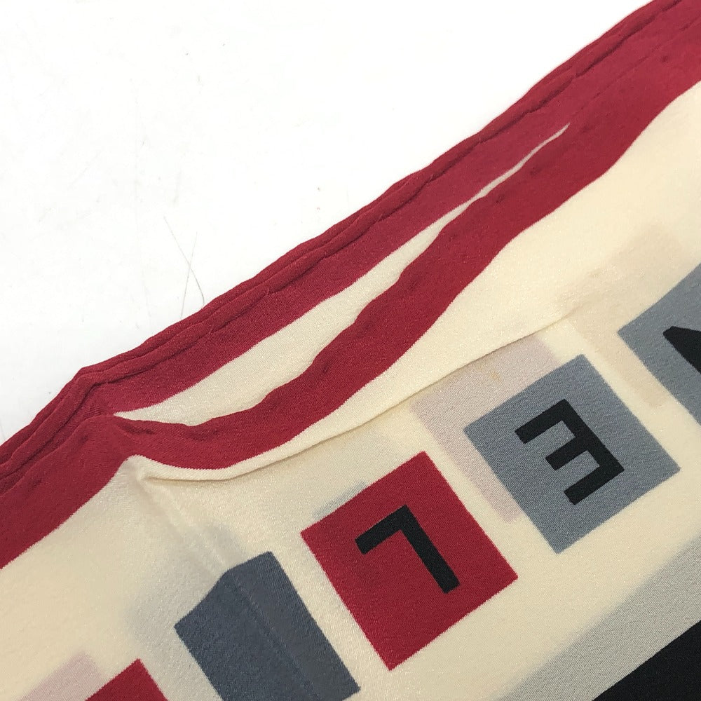 CHANEL scarf silk multicolor Multi-design COCO Mark No.5 Women Used Authentic