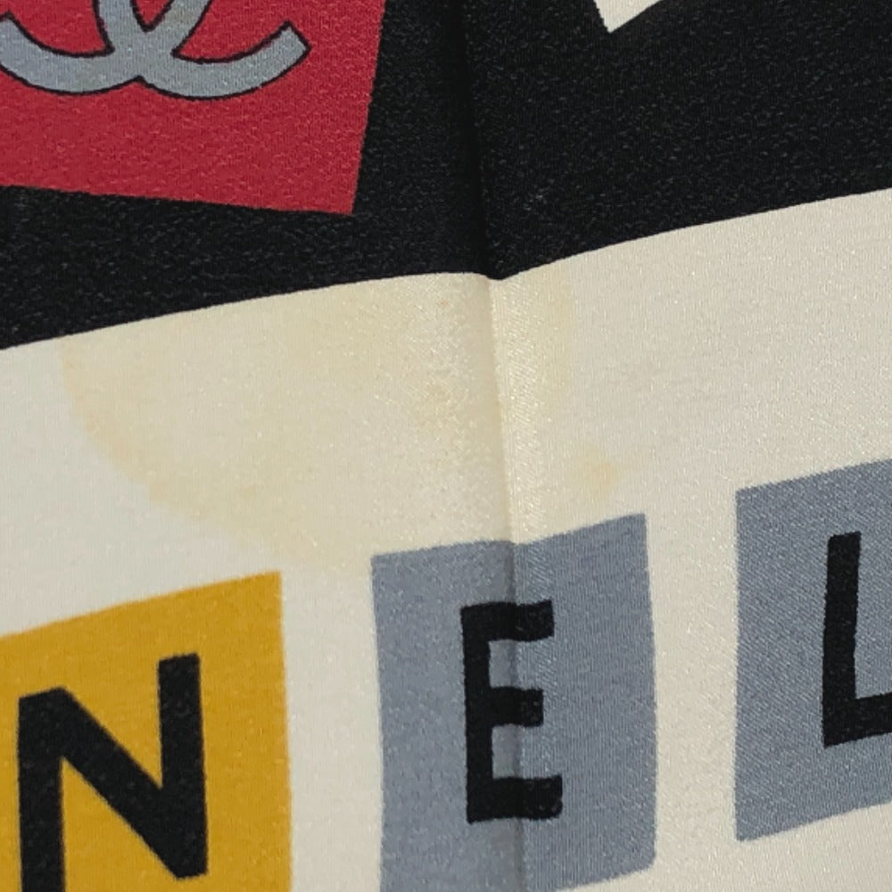 CHANEL scarf silk multicolor Multi-design COCO Mark No.5 Women Used Authentic
