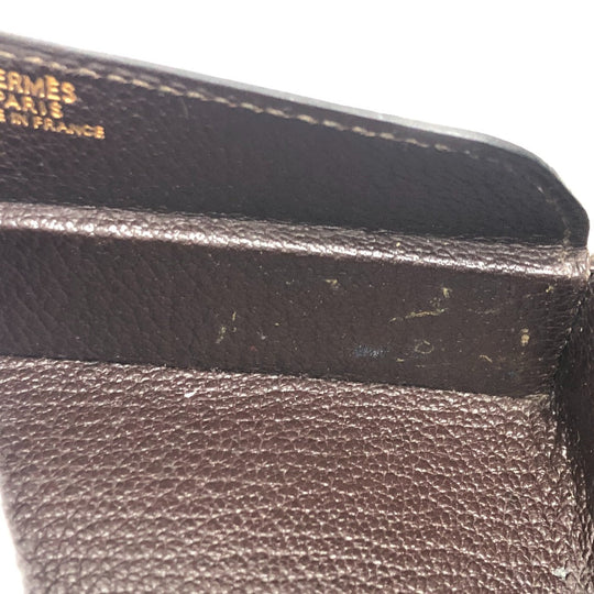 HERMES Pouch Box scarf Brown Dogon Series Box Women Used Authentic