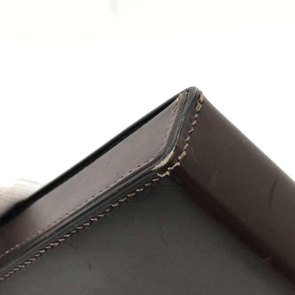 HERMES Pouch Box scarf Brown Dogon Series Box Women Used Authentic