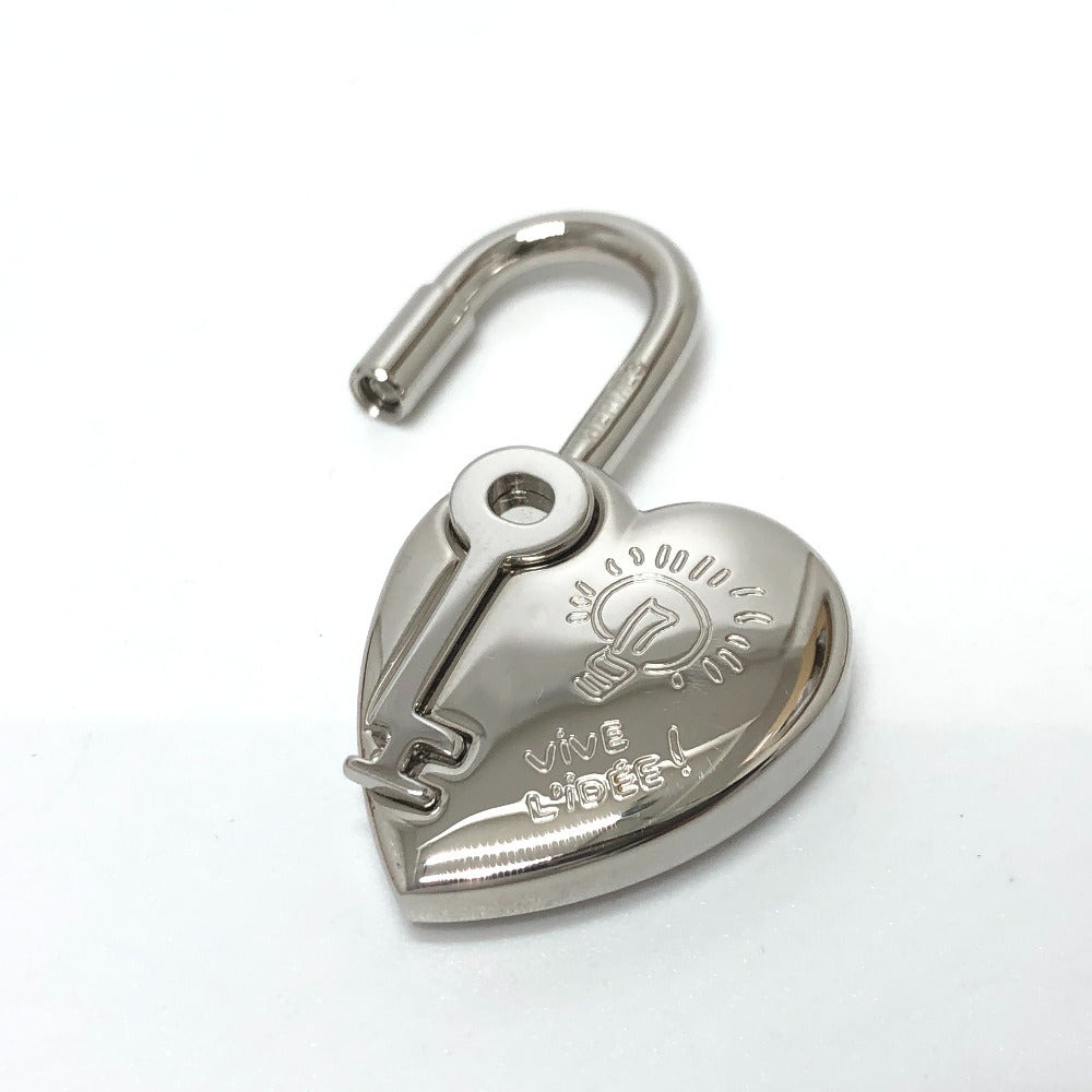 HERMES Cadena metal Silver 2004 only Fantasy Heart Women Used Authentic