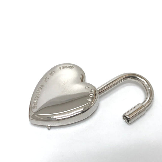 HERMES Cadena metal Silver 2004 only Fantasy Heart Women Used Authentic