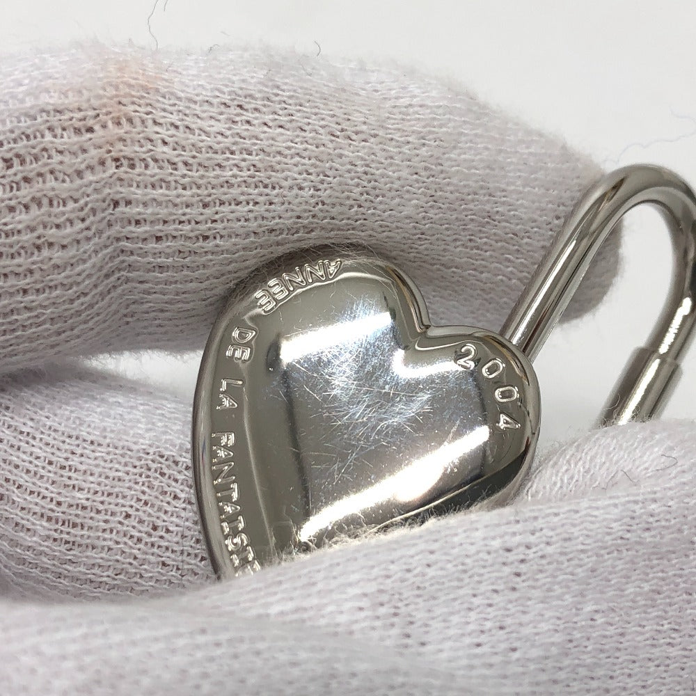 HERMES Cadena metal Silver 2004 only Fantasy Heart Women Used Authentic