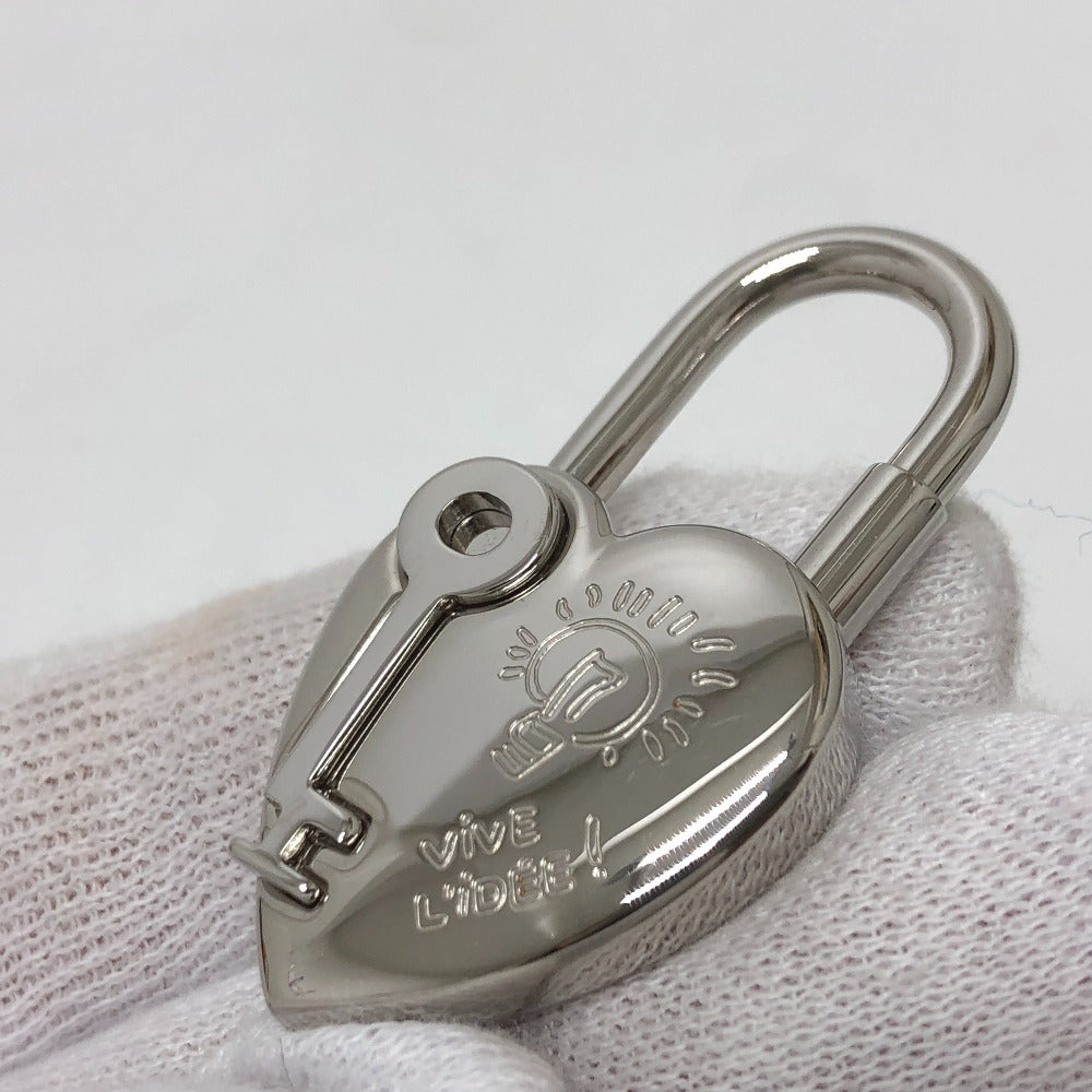 HERMES Cadena metal Silver 2004 only Fantasy Heart Women Used Authentic