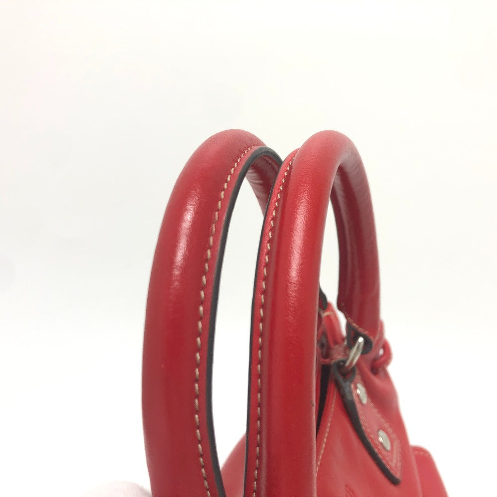LOEWE Handbag Leather / suede Red W pocket Women Used Authentic