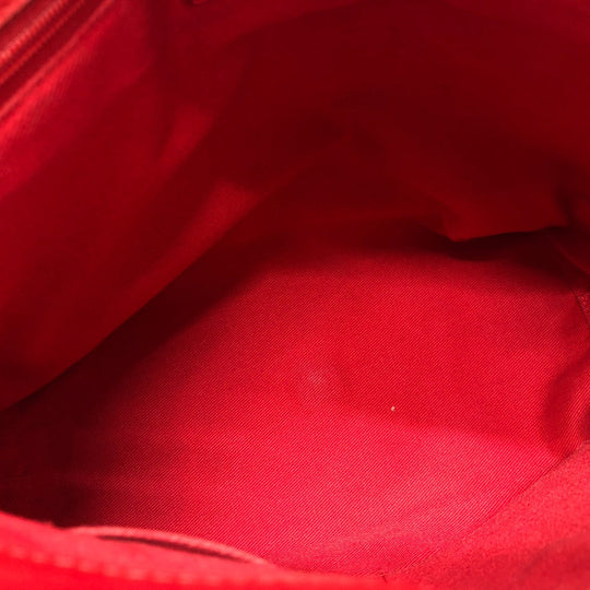 LOEWE Handbag Leather / suede Red W pocket Women Used Authentic