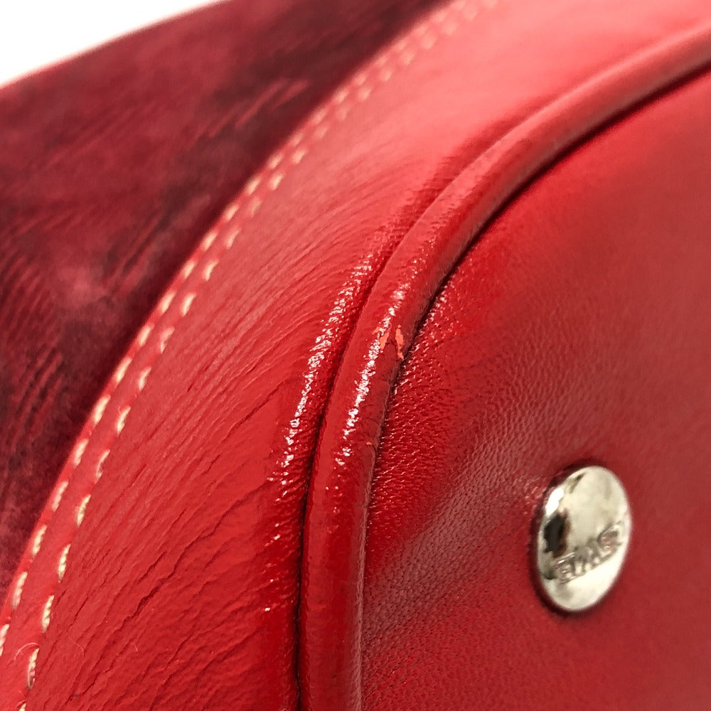 LOEWE Handbag Leather / suede Red W pocket Women Used Authentic