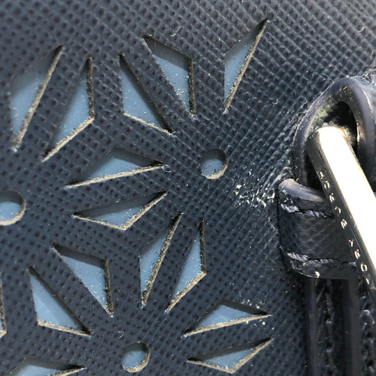 Tory Burch Tote Bag PVC / Leather blue Punching flower Women Used Authentic