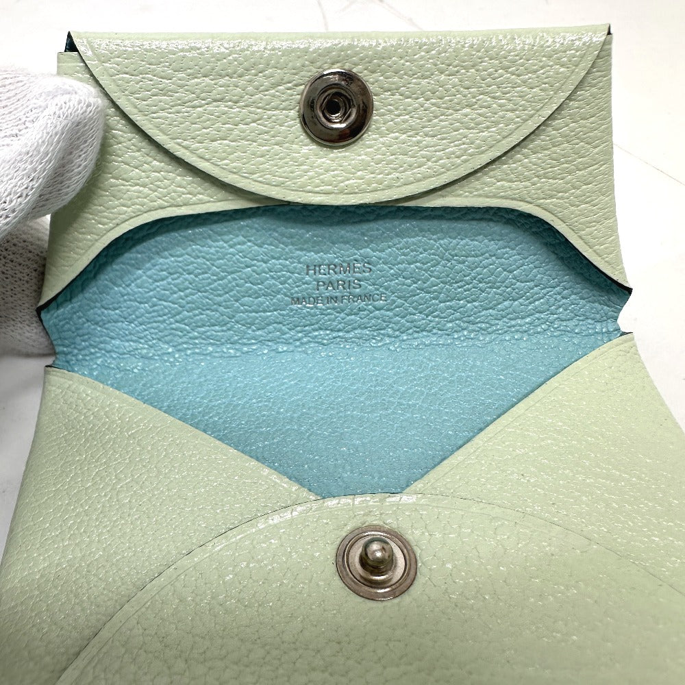 HERMES Coin case Shave Luco Romandel green Bastia Women Used Authentic