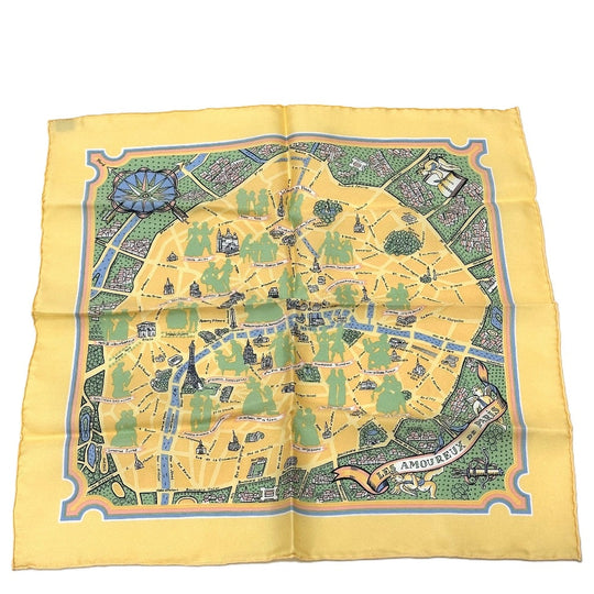 HERMES scarf silk Orange Petit College 40: Lovers in Paris