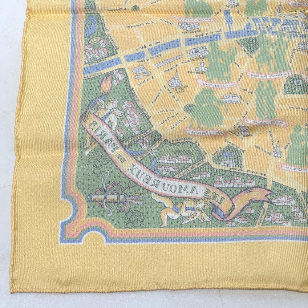 HERMES scarf silk Orange Petit College 40: Lovers in Paris