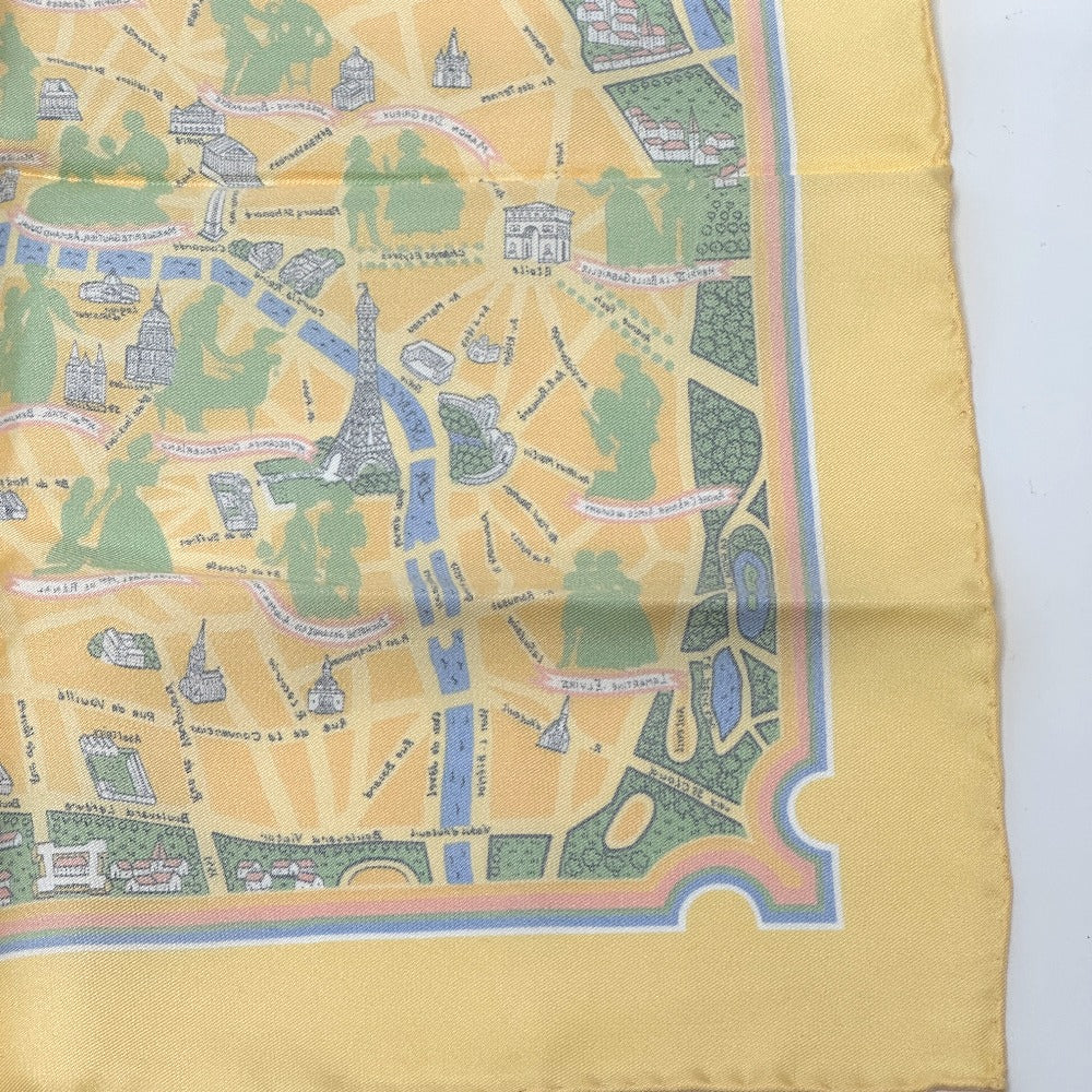 HERMES scarf silk Orange Petit College 40: Lovers in Paris