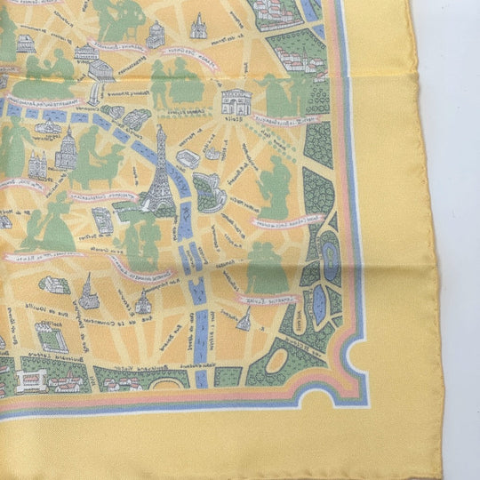 HERMES scarf silk Orange Petit College 40: Lovers in Paris