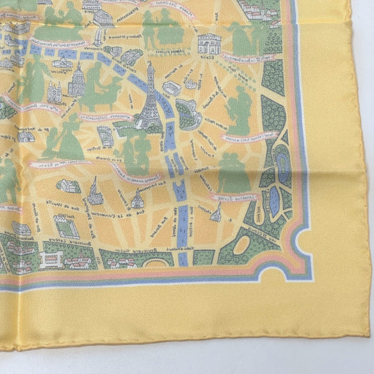 HERMES scarf silk Orange Petit College 40: Lovers in Paris