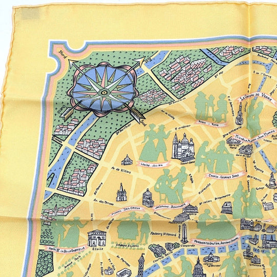HERMES scarf silk Orange Petit College 40: Lovers in Paris