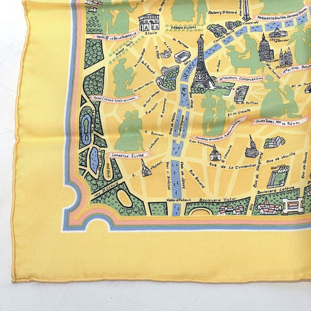 HERMES scarf silk Orange Petit College 40: Lovers in Paris