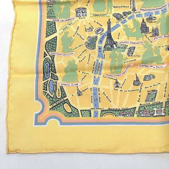HERMES scarf silk Orange Petit College 40: Lovers in Paris