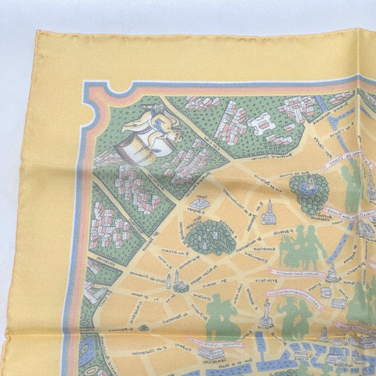 HERMES scarf silk Orange Petit College 40: Lovers in Paris