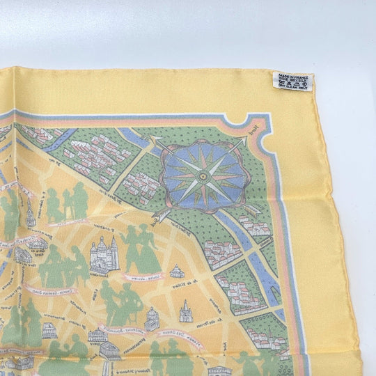 HERMES scarf silk Orange Petit College 40: Lovers in Paris