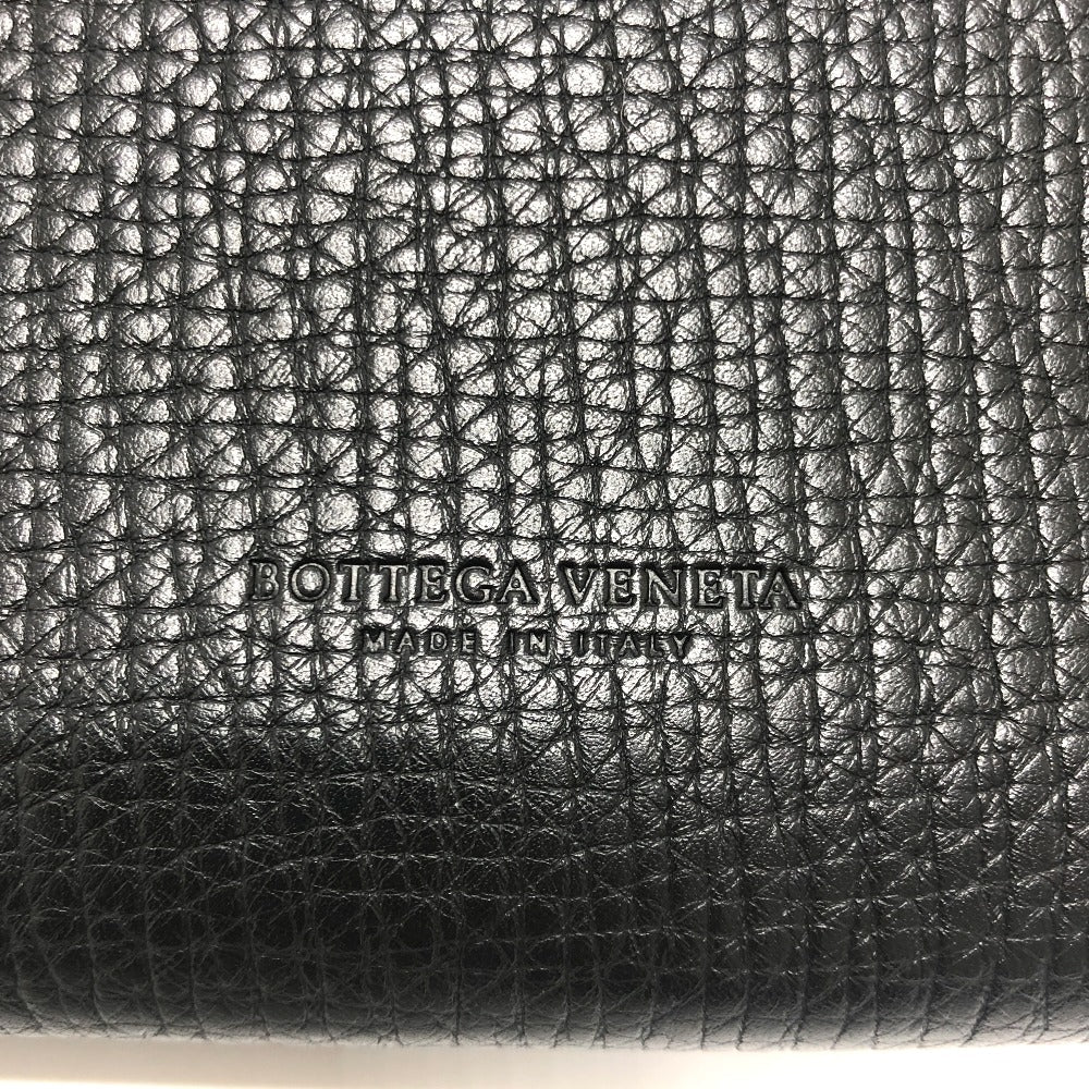 BOTTEGAVENETA Long Wallet Purse leather black Palmerat Women Used Authentic