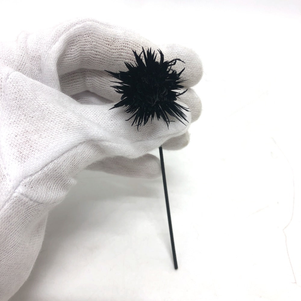 Givenchy Pierce metal black Fur motif Women Used Authentic