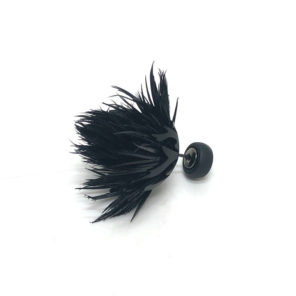 Givenchy Pierce metal black Fur motif Women Used Authentic