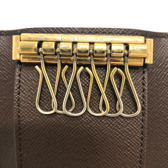 LOUIS VUITTON Key case Key holder  N62630 Damier canvas Brown Multicles6 6-key case Key holder unisex(Unisex) Used Authentic