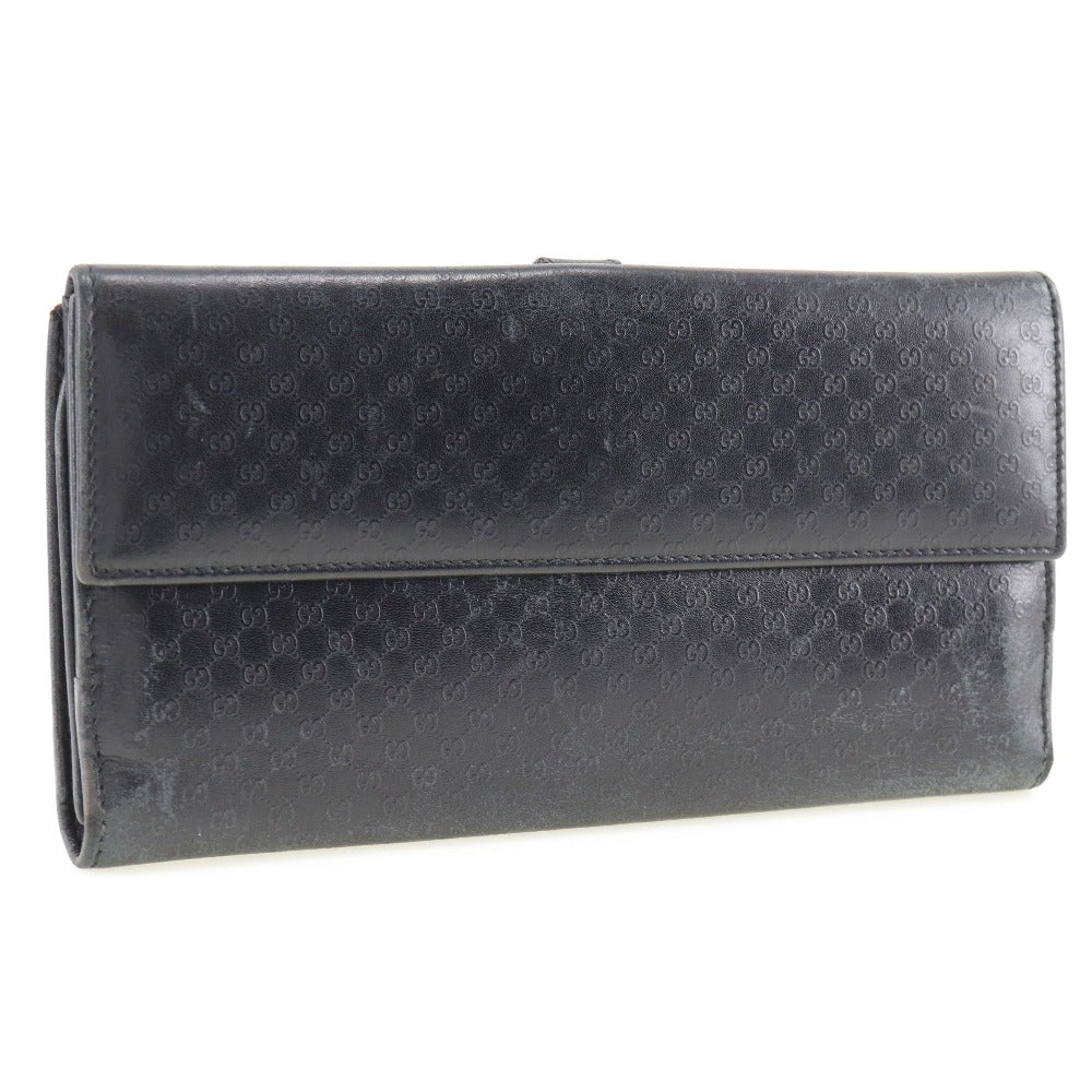 GUCCI Long Wallet Purse 035.2031.2134 leather black unisex(Unisex) Used Authentic