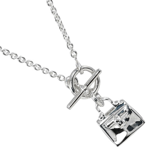 HERMES Necklace Silver925 Silver Amulet Kelly Women Used Authentic