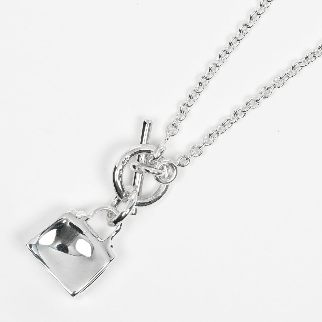 HERMES Necklace Silver925 Silver Amulet Kelly Women Used Authentic
