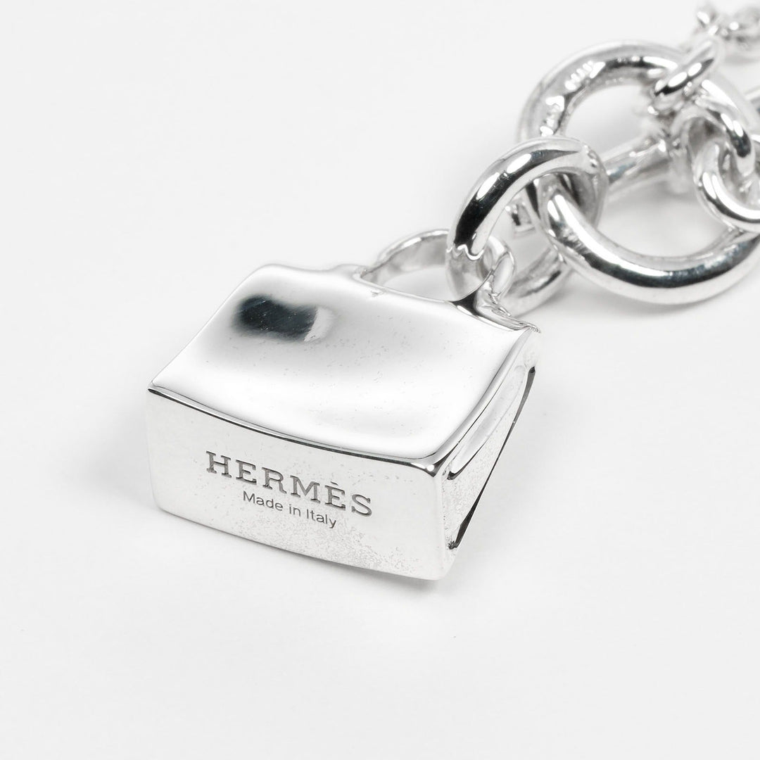 HERMES Necklace Silver925 Silver Amulet Kelly Women Used Authentic
