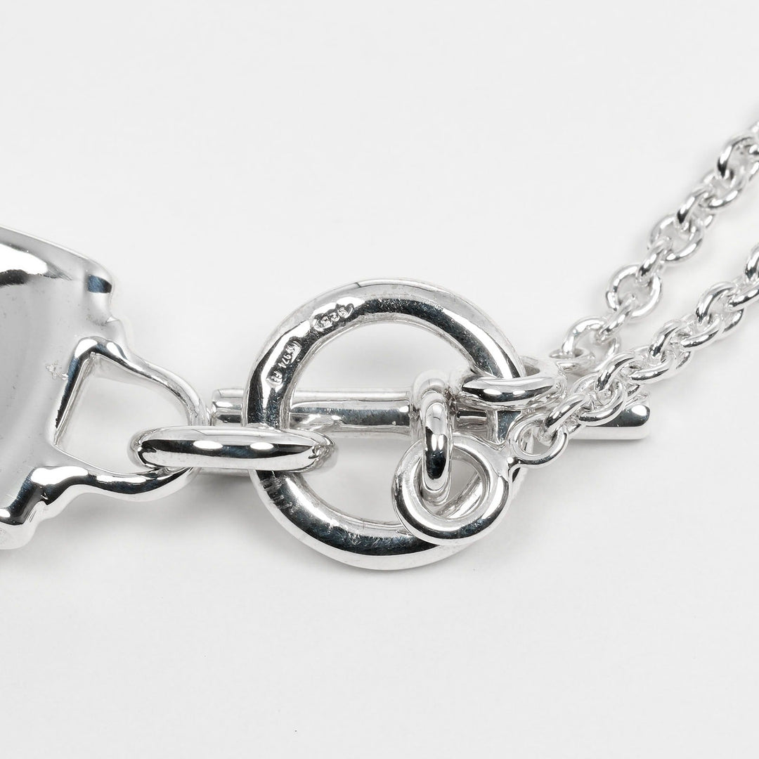 HERMES Necklace Silver925 Silver Amulet Kelly Women Used Authentic