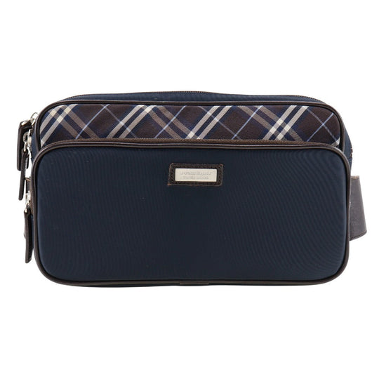 BURBERRY BLACK LABEL Waist bag Nylon Navy mens Used Authentic