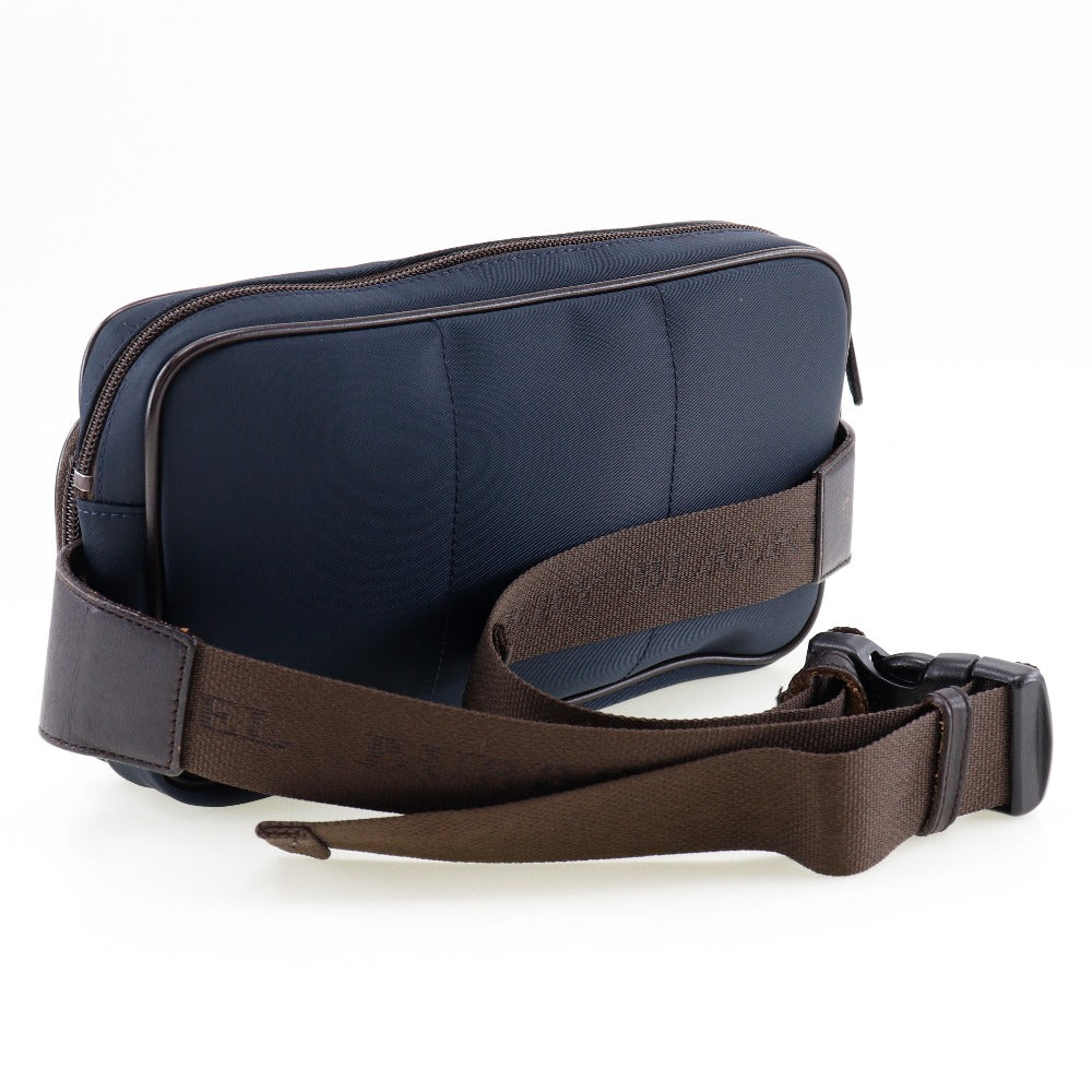 BURBERRY BLACK LABEL Waist bag Nylon Navy mens Used Authentic